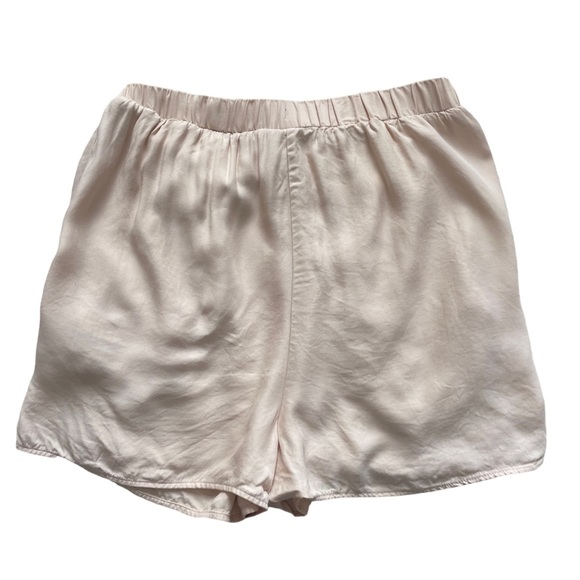 H&M light nude pink summer / PJ shorts with pistachio green‎  trim - Picture 6 of 12